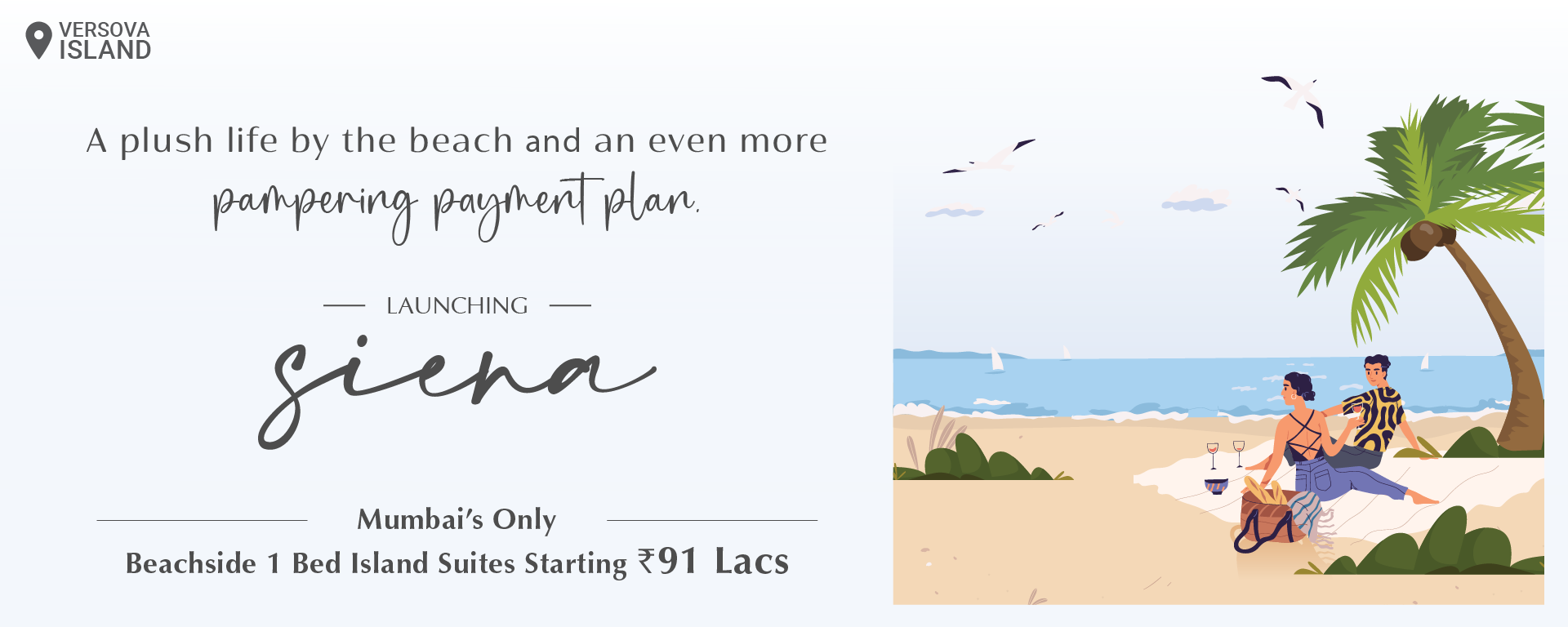 Mumbai's first beachside 1 & 2 BHK Island suites starting at Rs 64.99 Lacs+ Versova Island